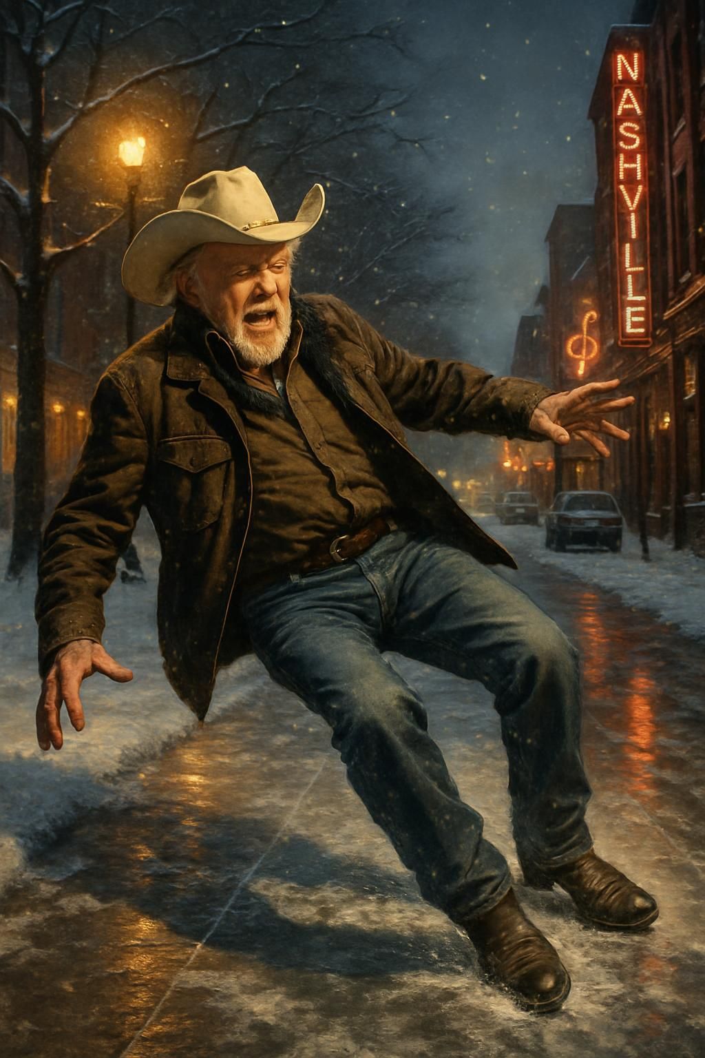 country music hall of famer hospitalized after a fall caused by icy conditions in nashville. updates on their recovery and well-being.