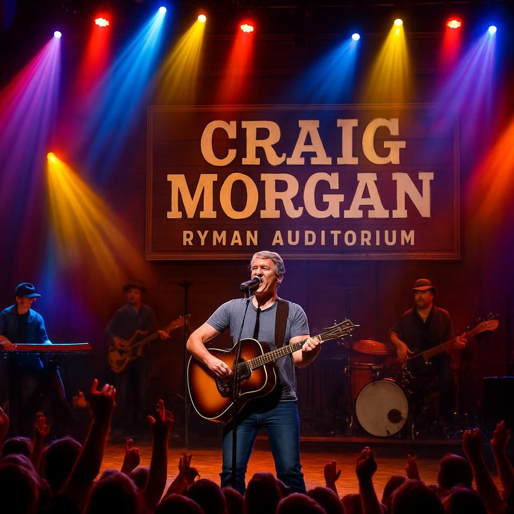 don't miss craig morgan live at nashville’s legendary ryman auditorium on november 7. experience an unforgettable night of country music and electrifying performances.
