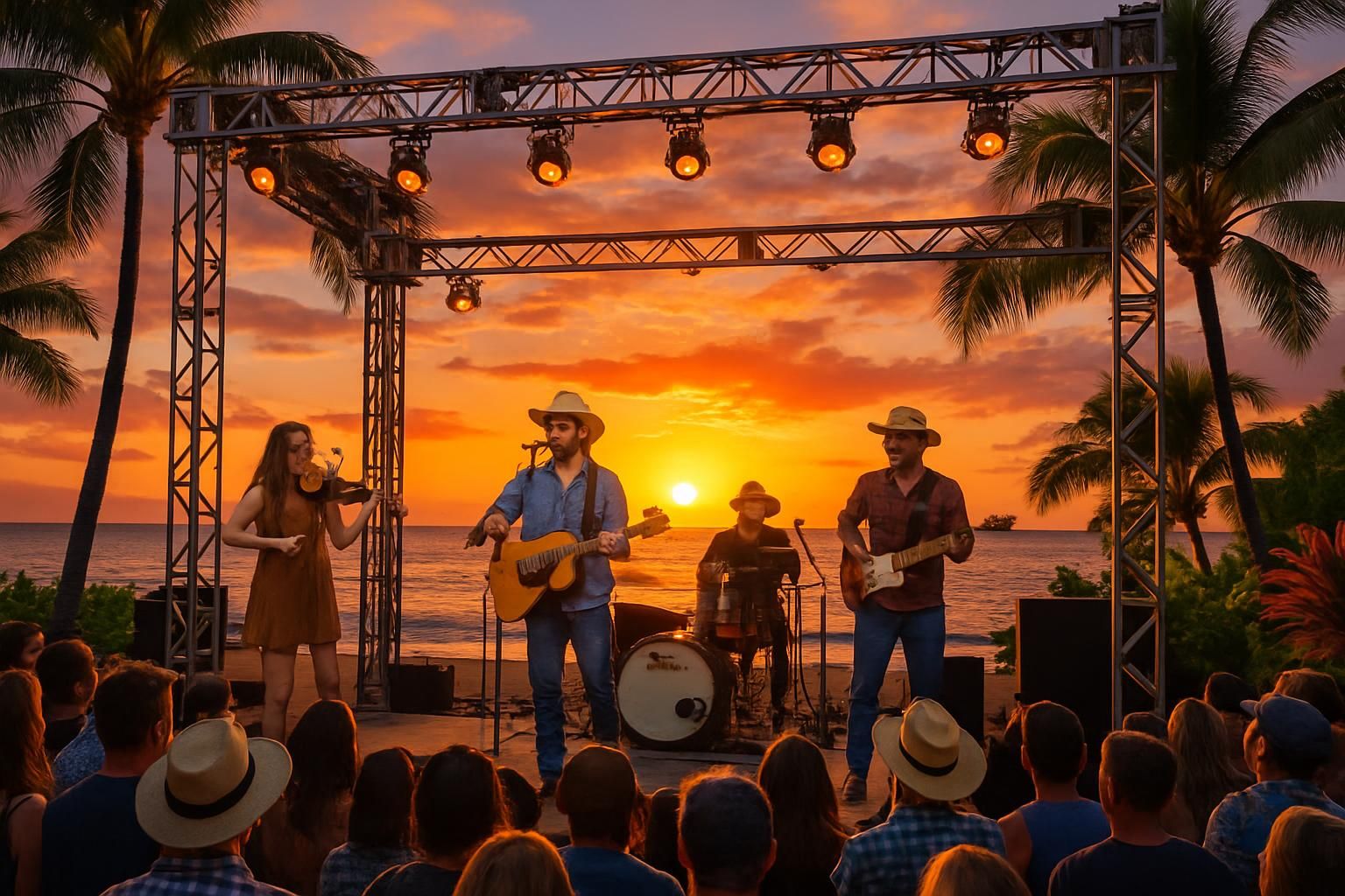 join maui's country music revival with nashville nights featuring live shows, breathtaking sunsets, and gourmet dining experiences.