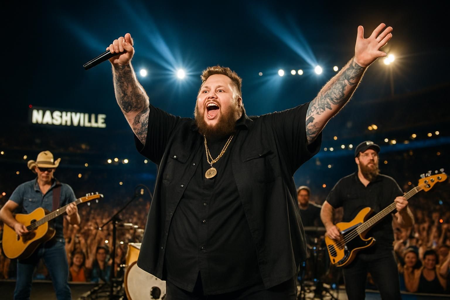 jelly roll unveils an electrifying country music takeover for the super bowl halftime show in nashville, promising an unforgettable performance that blends heartfelt lyrics and powerful melodies.