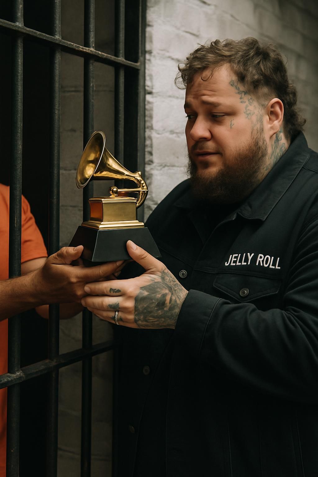 jelly roll announces his plan to donate his grammy award to a nashville jail, symbolizing hope and redemption through his inspiring gesture.
